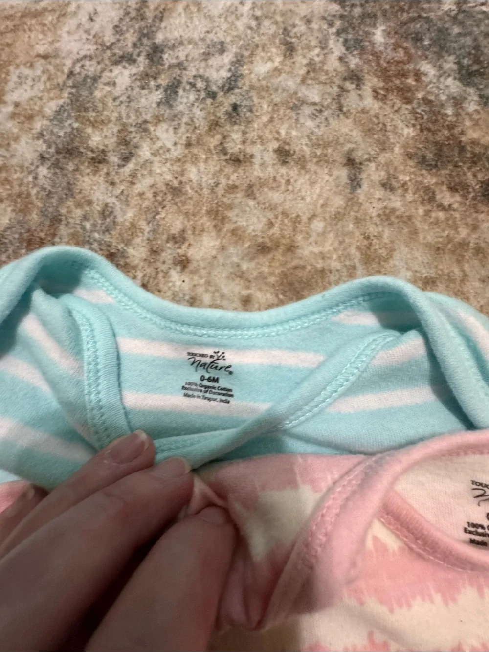 Touched by Nature 100% Organic Cotton Baby Gown set of 2 - Pink and Light Blue
